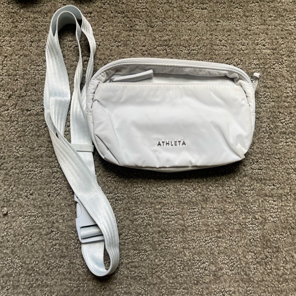 Athleta Silver Crossbody Bag